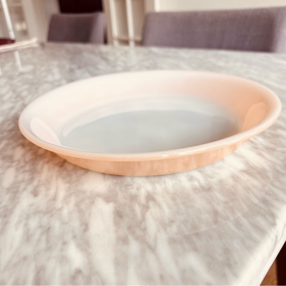 FIRE KING Peach Luster Pie Plate - 9” - Picture 3 of 8